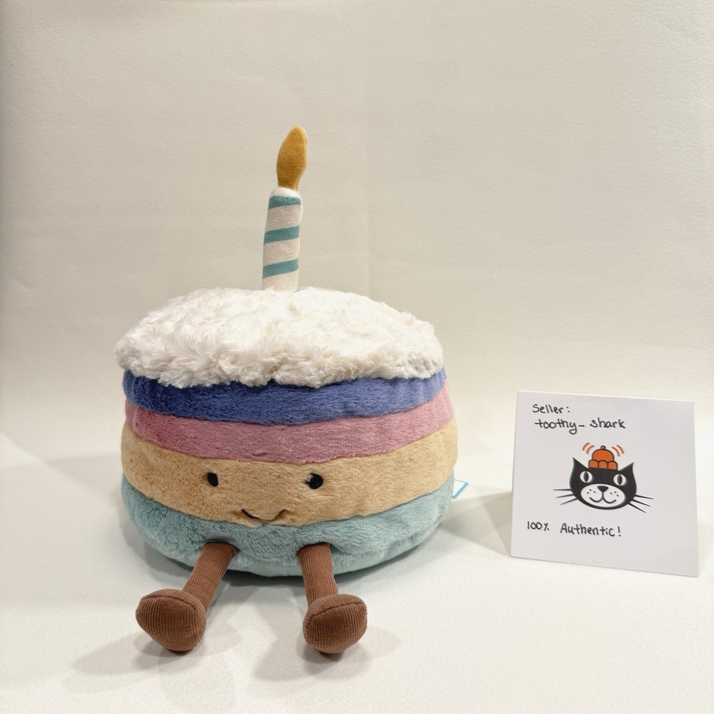 Jellycat LARGE (10.2in) Amuseable Rainbow Cake BNWT - 100% Authentic